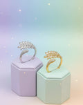 Crystal Leaf Ring